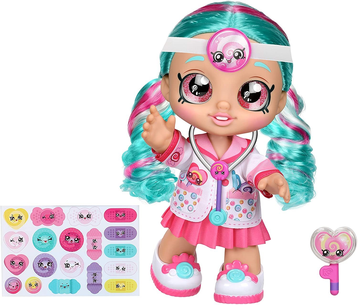 

Кукла Kindi Kids Доктор Синди Dr Cindy Pops with Stethoscope and Shopkins