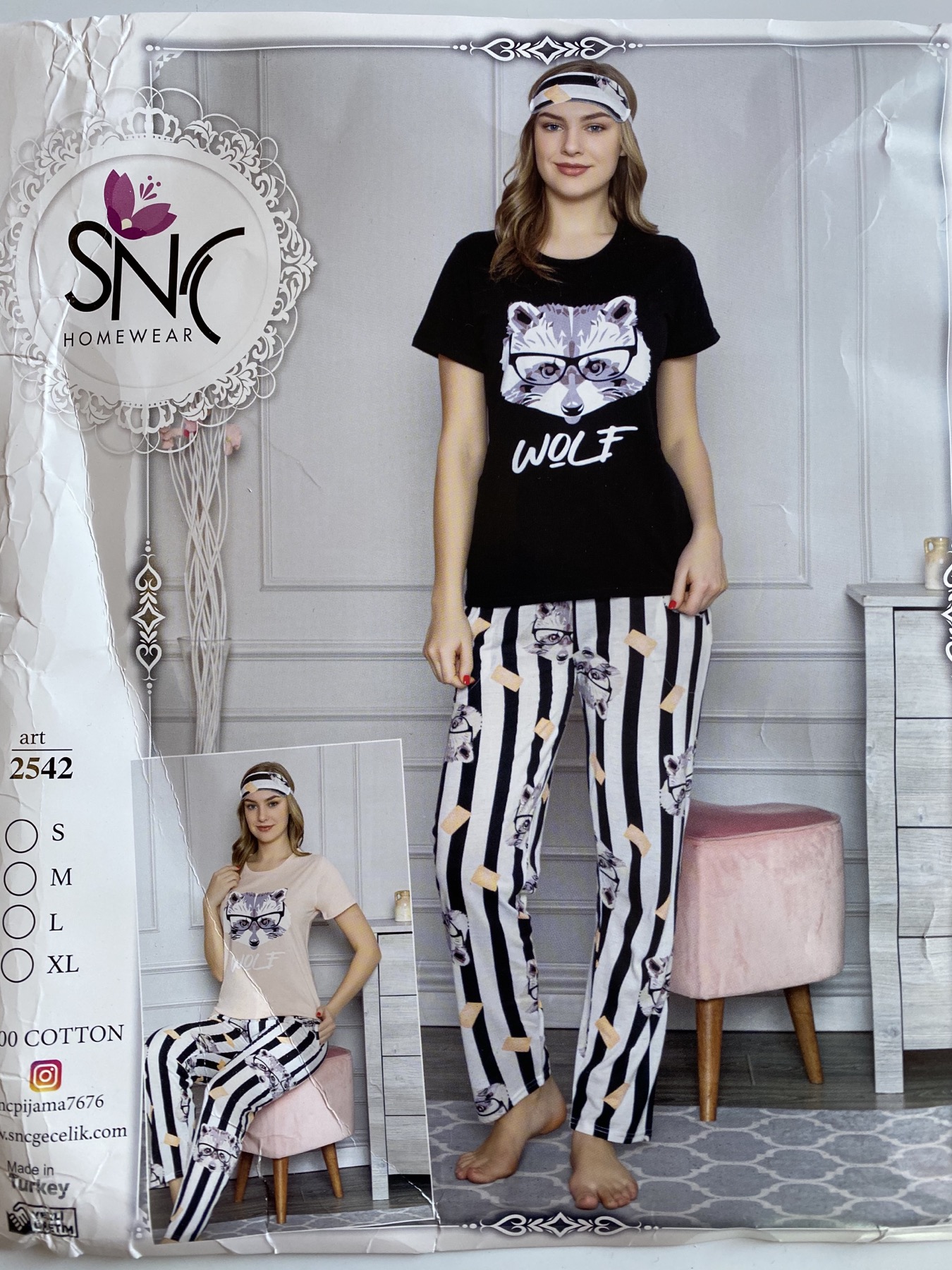 

Піжама жіноча SNY SNY 2542  Чорний, Піжама жіноча SNY SNY 2542 S Чорний