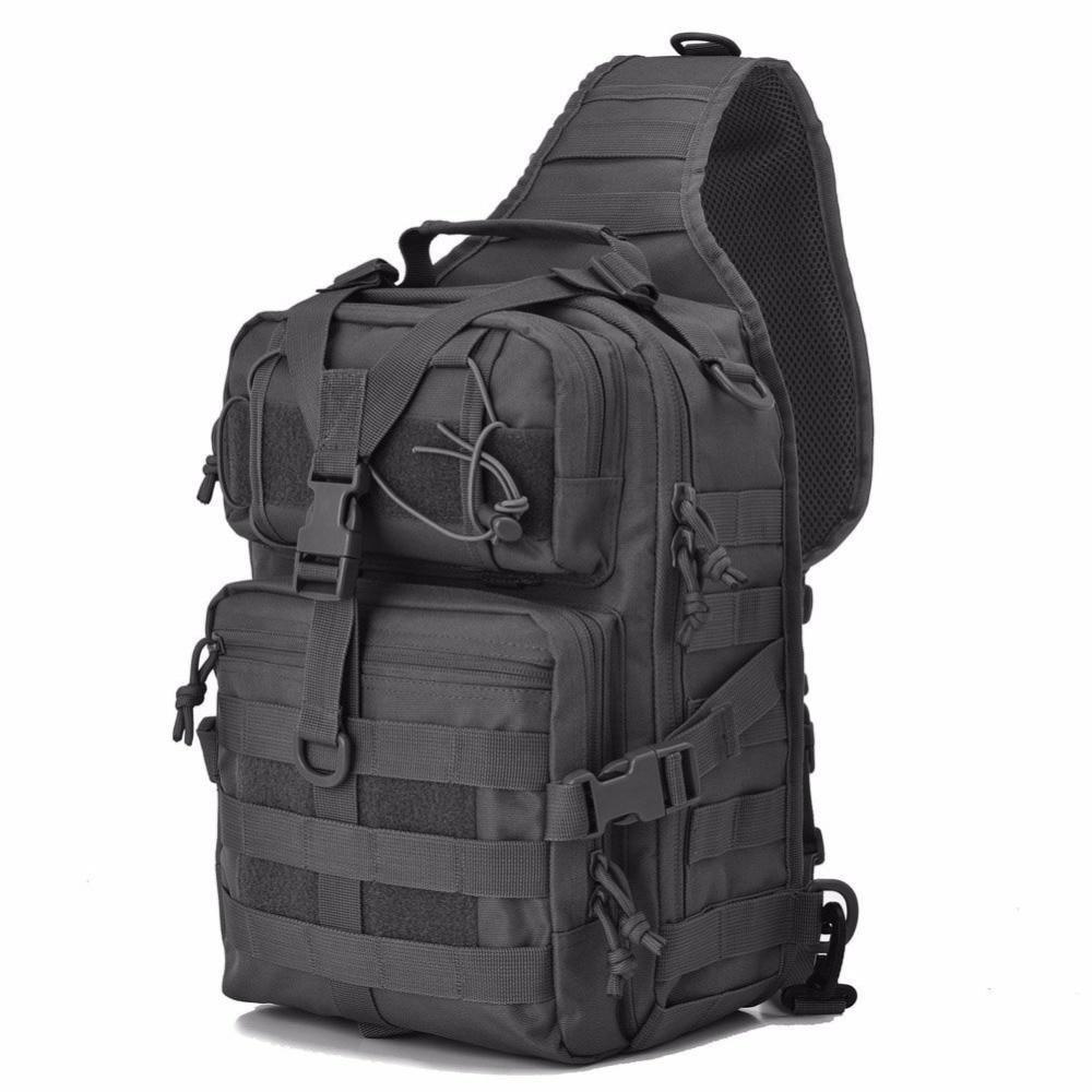 

Сумка-рюкзак МК A92 800D «Molle» тактическая, одна плечевая лямка 38 х 27 х 17 см черная (7636RZ)