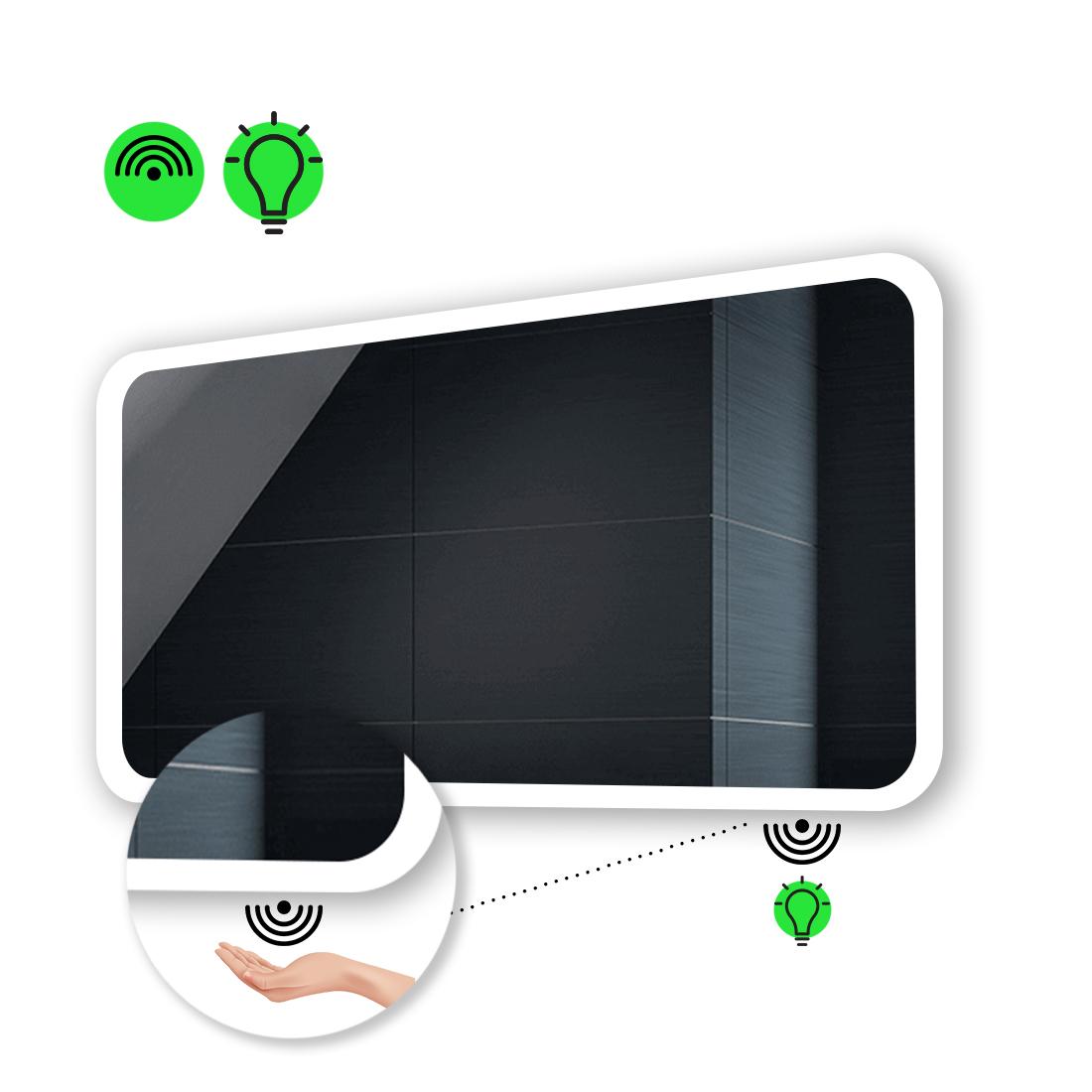 

LED-зеркало 120x80см, с ИК включателем, модель Ahana