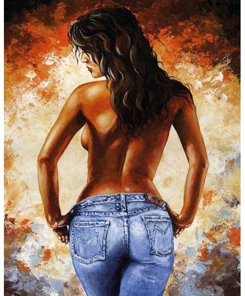 

Картина по номерам Paintboy Девушка в джинсах, 40*50 см