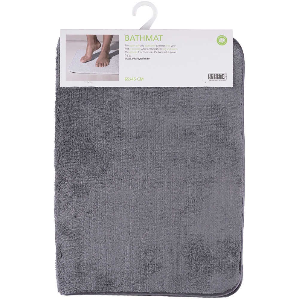 

Коврик для ванной SMART Microfiber System 65*45 см серого цвета
