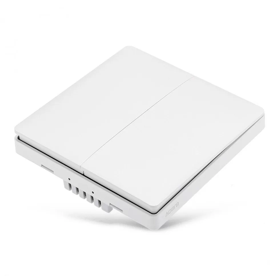 

Умный выключатель Aqara Smart Light Switch ZigBee Version 2 кнопки без нулевой линии Белый
