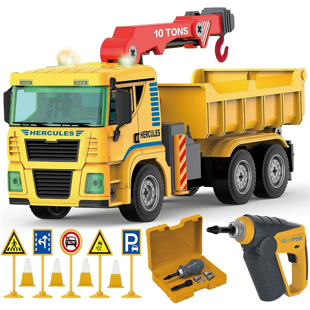 

Игровой набор STEM Машина кран-манипулятор 104+ дет., шуруповерт, отвертка, свет и звук (3202-3)