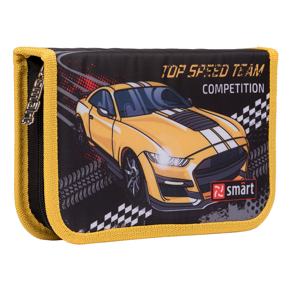 

Пенал-книжка твердый SMART одинарный с двумя клапанами HP-04 Be winner черный (532584)