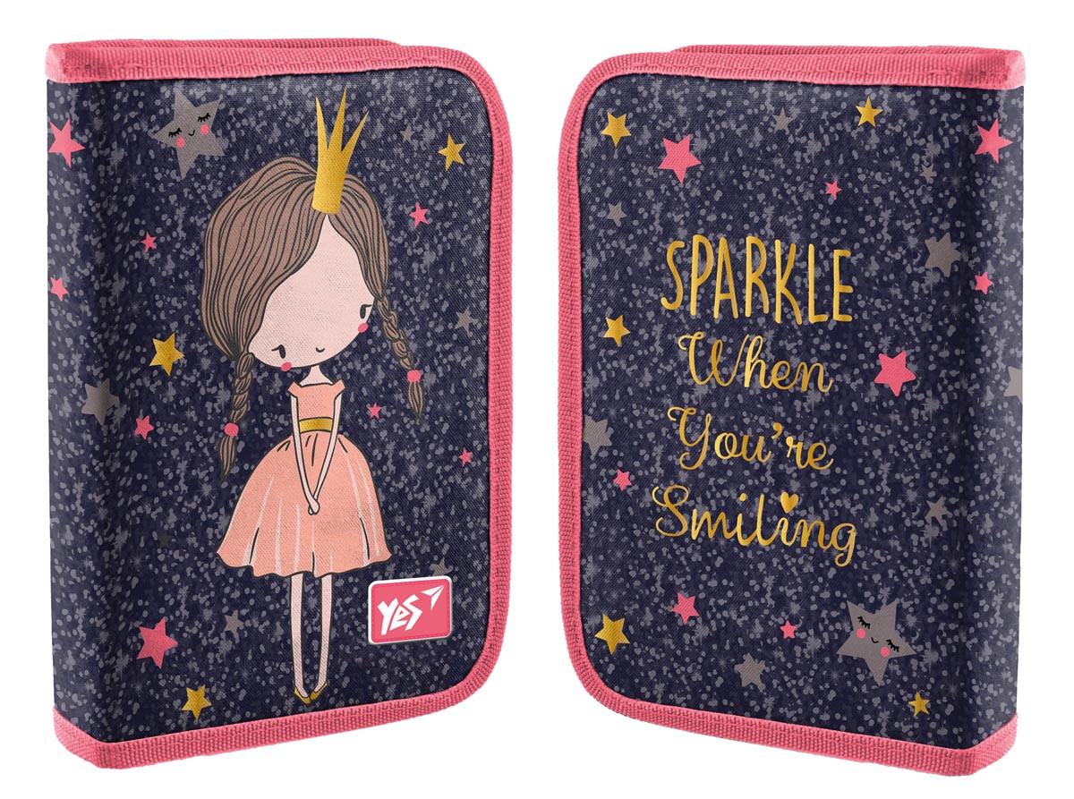 

Пенал-книжка твердый YES одинарный без клапана HP-02 Spark синий (533080)