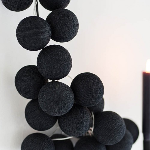 

Хлопковая гирлянда Cotton Ball Lights Black