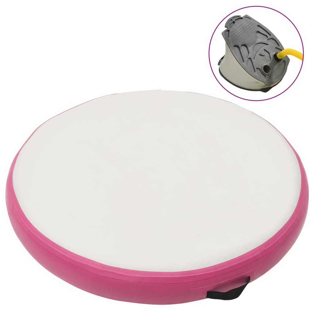 

Гімнастичний мат з насосом Shumee 100x100x10 см ПВХ рожевий 92703