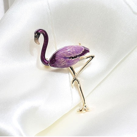 

Брошь фламинго сиреневая Fashion Jewelry 4176