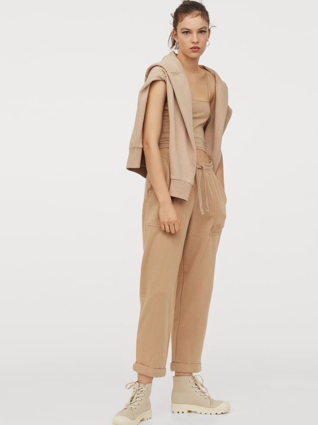 

Брюки H&M 07-0842560-005 XL Бежевые (СА2000001854280)