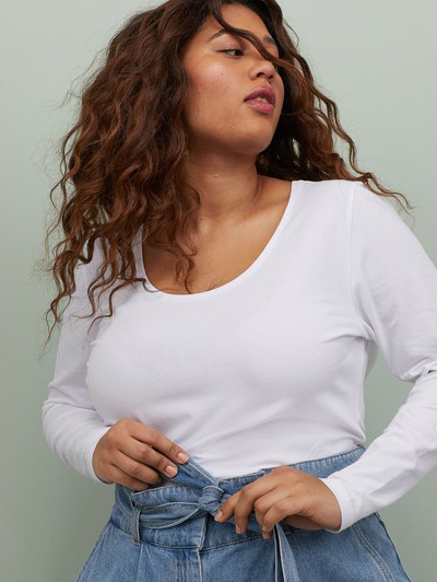 

Лонгслив H&M 0845435-0 L Белый (СА2000001855065)