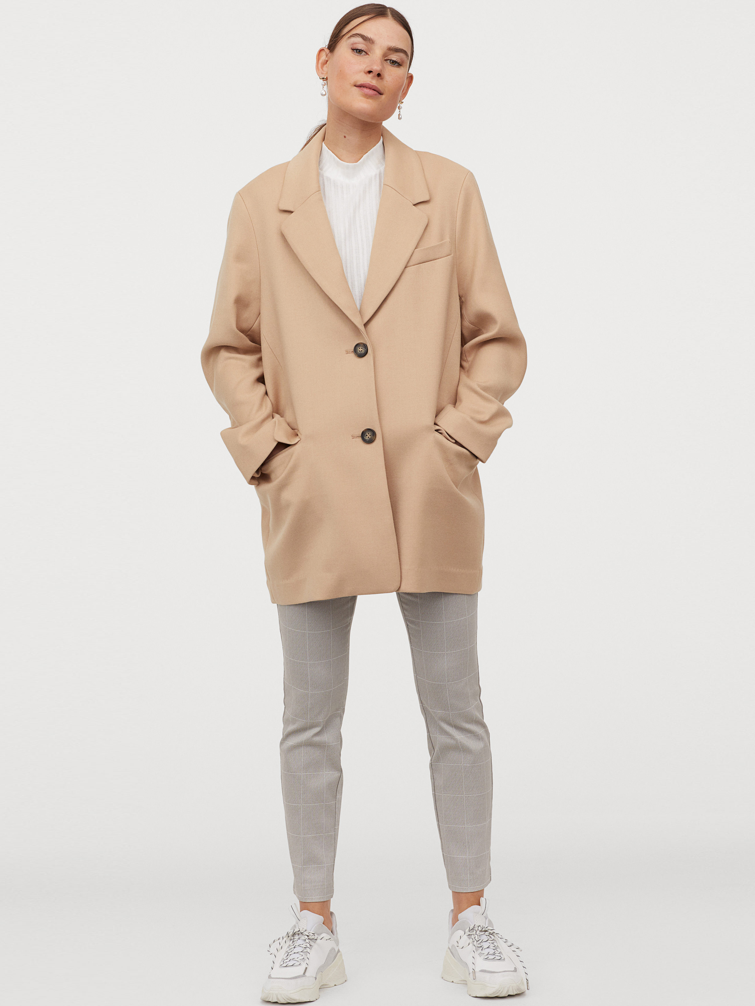 

Пальто H&M 07-0855055-001 M Бежевое (СА2000001855355)