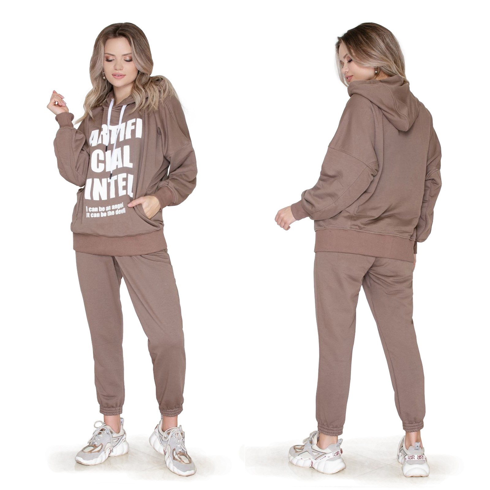 

Прогулочный спортивный костюм 2XL-3XL (-) хлопок мокко, Прогулочный спортивный костюм 2XL-3XL (56-58) хлопок мокко