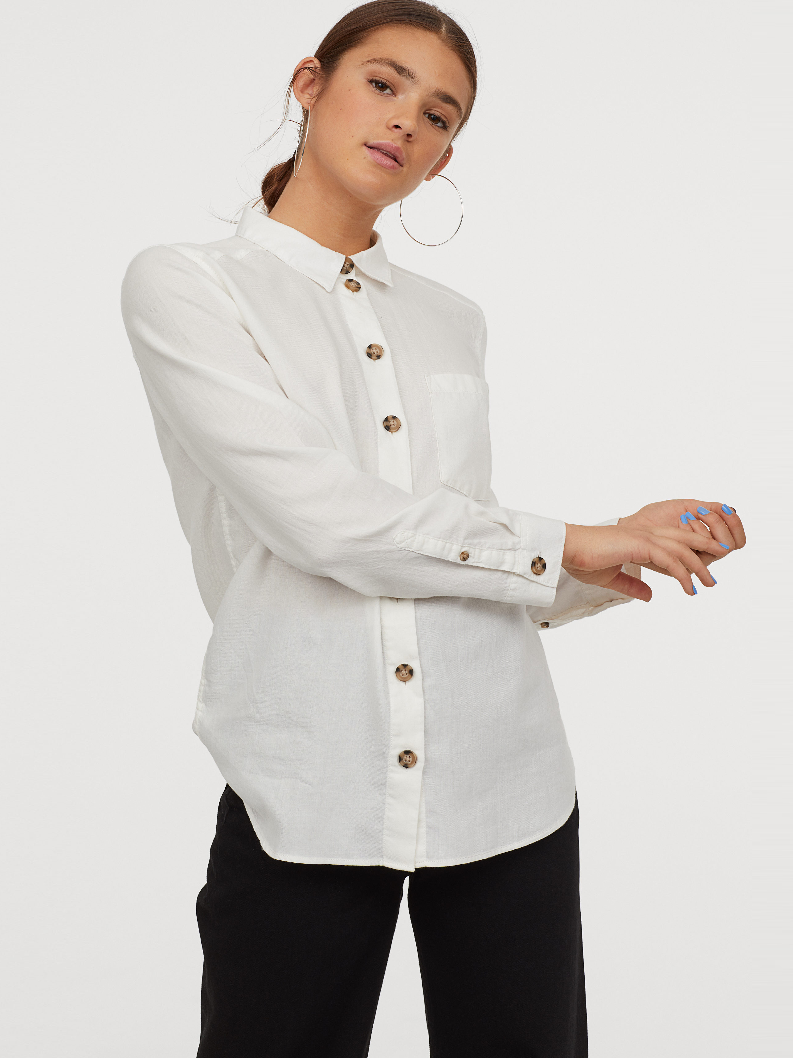 

Рубашка H&M 0689365-0 44 Белая (СА2000001852859)
