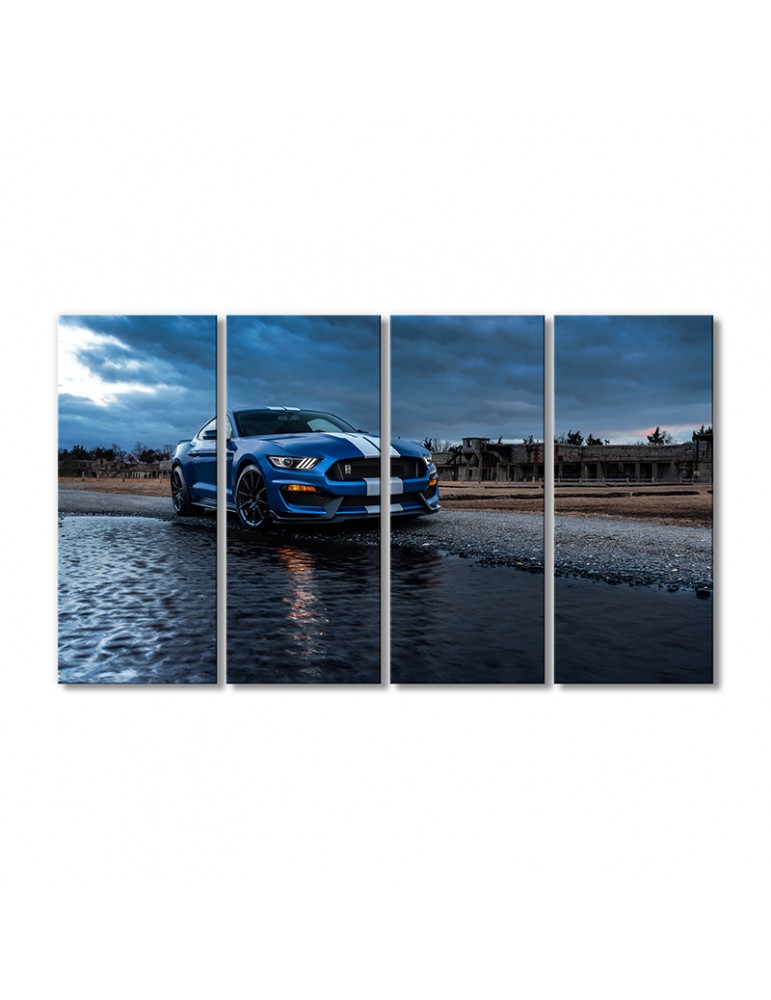 

Модульная картина Artel «Автомобиль Форд Мустанг Шелби GT500» 4 модуля 70x105 см