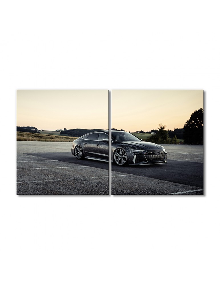 

Модульная картина Artel «Автомобиль Ауди RS7 черная с разводами» 2 модуля 90x135 см