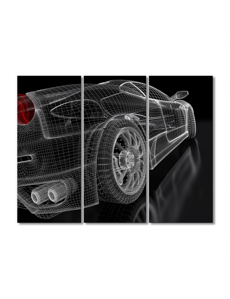 

Модульная картина Artel «Авто компьютерная графика» 3 модуля 60x90 см