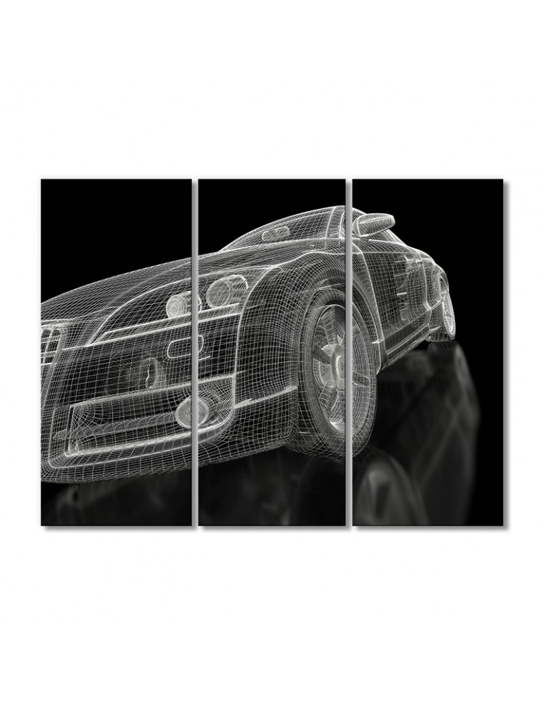 

Модульная картина Artel «Авто компьютерная графика» 3 модуля 120x180 см