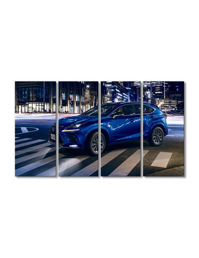 

Модульная картина Artel «Автомобиль Лексус NX 300h синий» 4 модуля 90x135 см