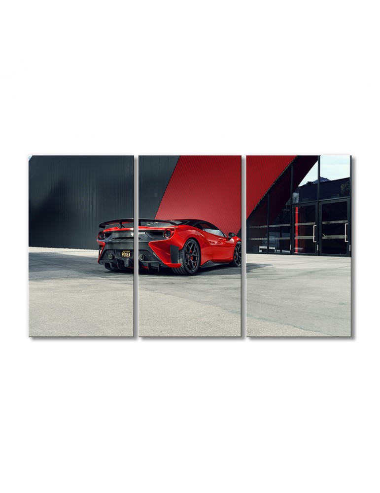 

Модульная картина Artel «Автомобиль Феррари 488 писта» 3 модуля 50x75 см