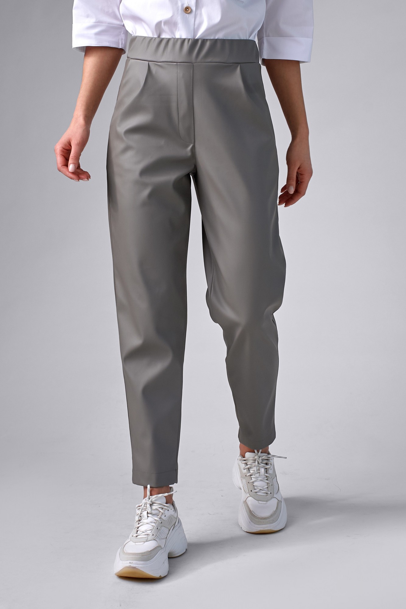 

Кожаные брюки  () экокожа серый, Кожаные брюки M (44) экокожа серый