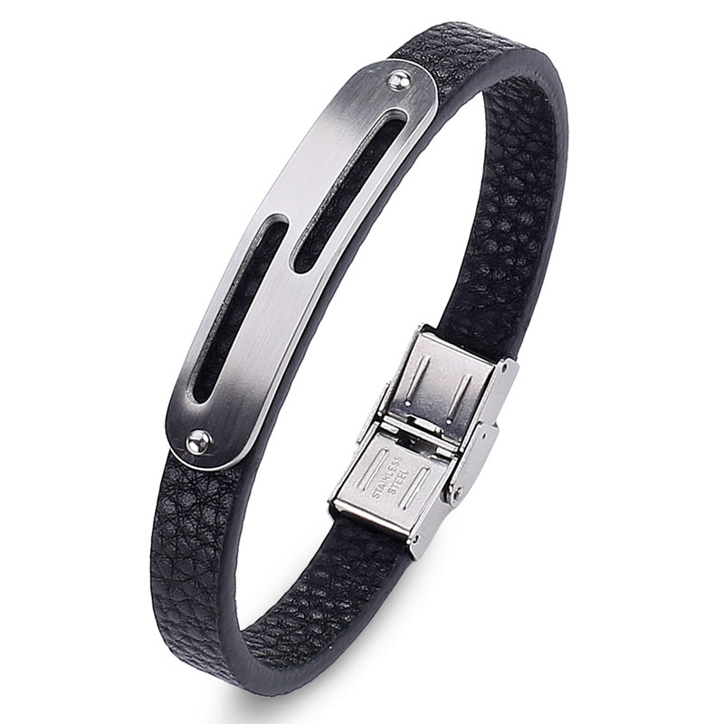 

Мужской кожаный браслет Classic Collection Steel Man 10кб9913