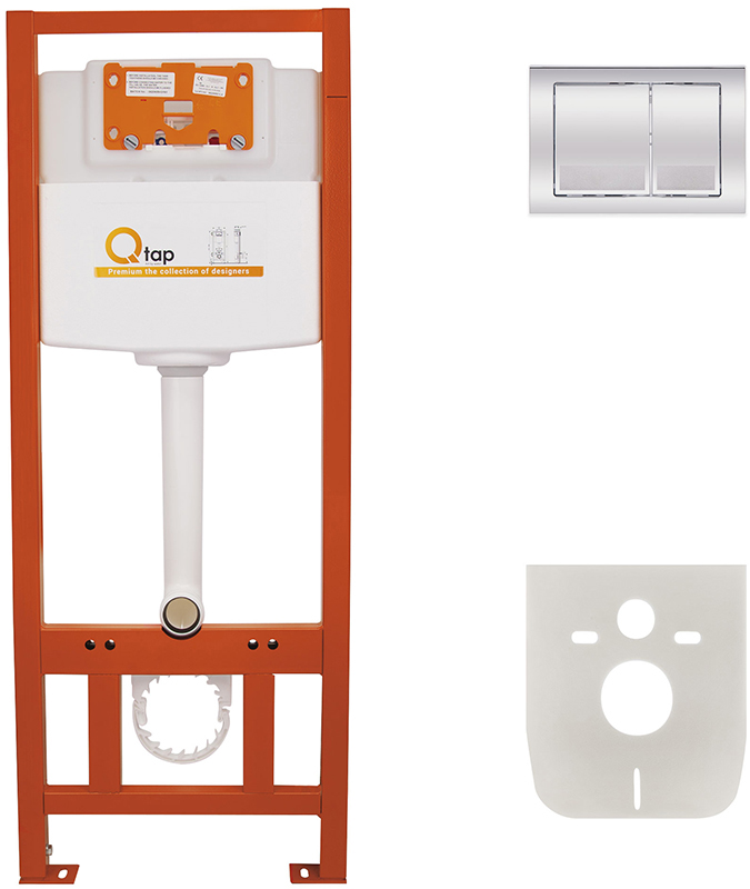 

Инсталляция для подвесного унитаза QTAP Nest ST скнопкой смыва QT0133M425M06028CRM