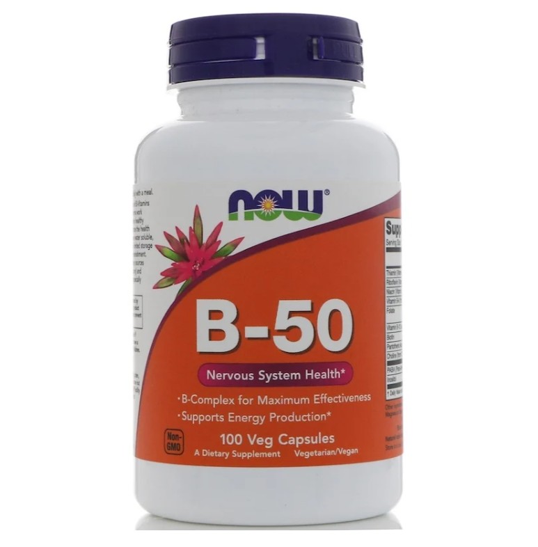 

Витамины группы В, B-50, Now Foods, 100 капсул