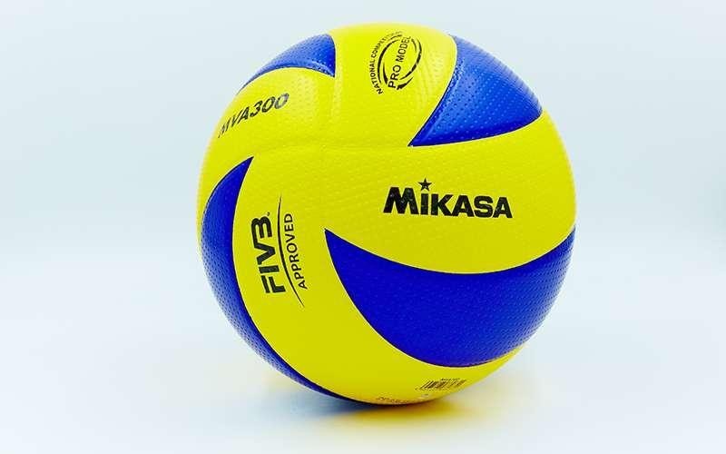 

Мяч волейбольный Mikasa MVA300PU желто-синий