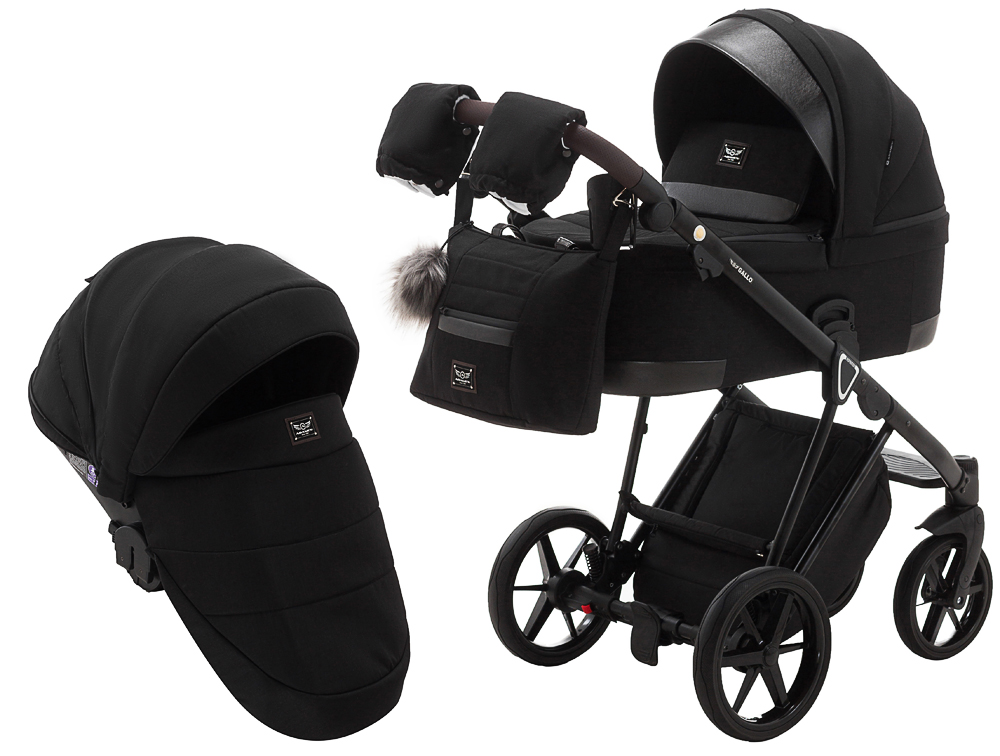 

Коляска 2 в 1 Adamex Gallo Thermo GA-11 jet black