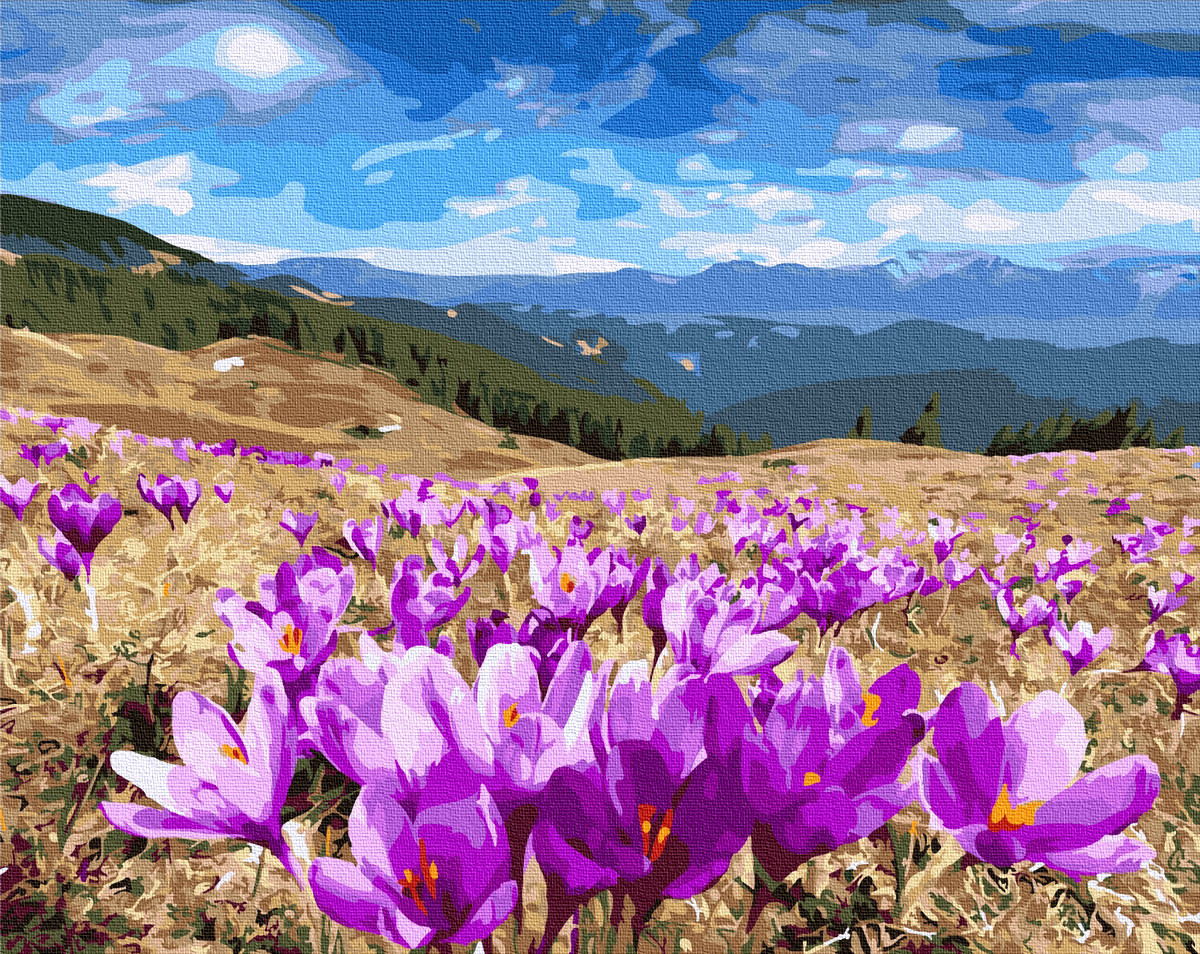 

Картина по номерам - Долина крокусов Brushme 40*50см. (GX27318)