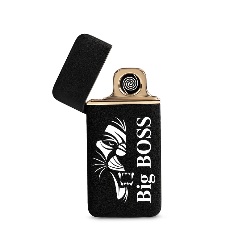 

Зажигалка с гравировкой Flamingo Big BOSS, USB, черная З008