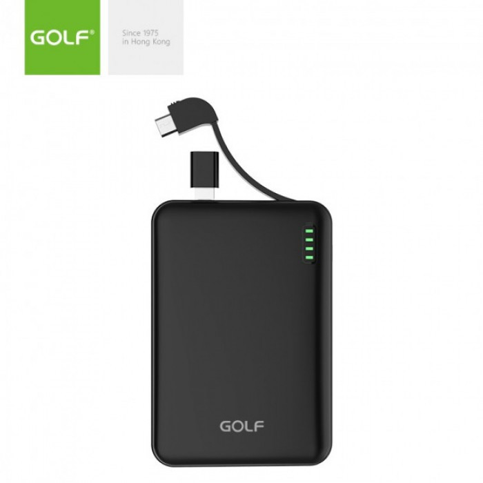 

Внешний аккумулятор Power bank GOLF G73 10000 Mah батарея зарядка Чёрный