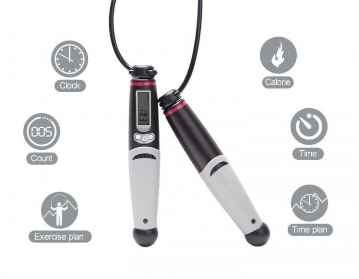 

​Профессиональная Скакалка Kyto JPR-2106B Bluetooth подсчёт прыжков/калорий Black