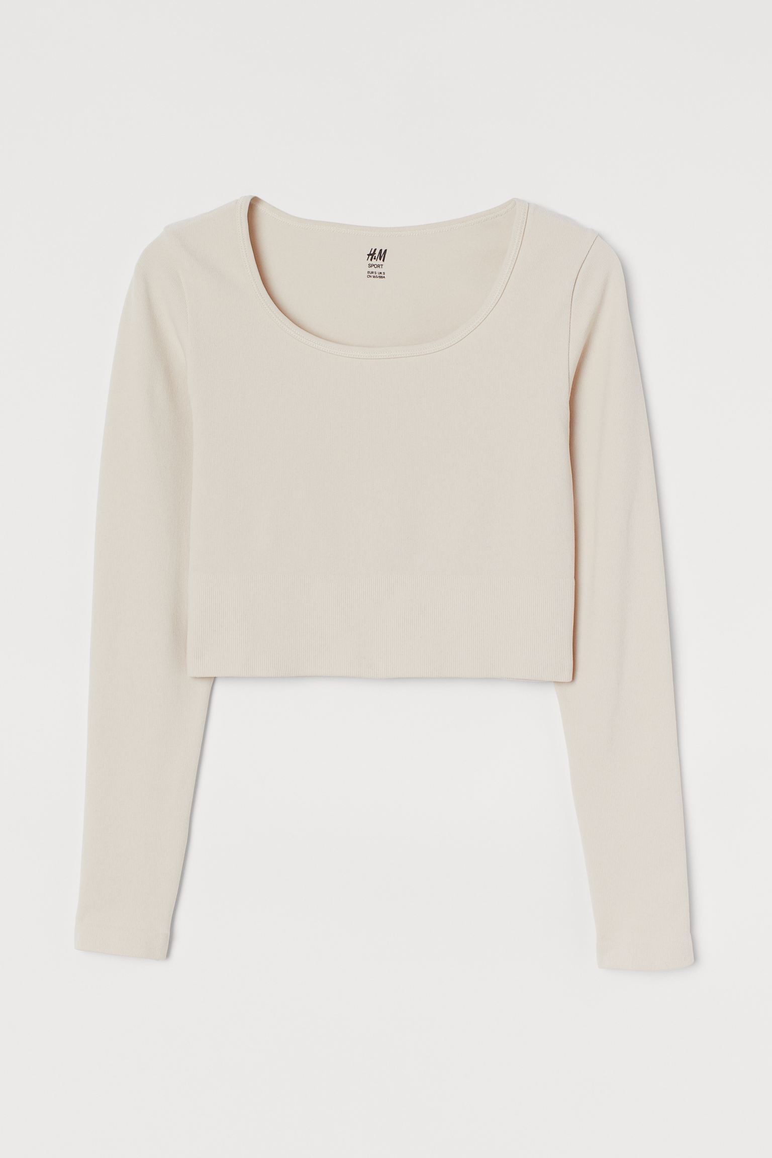 

Спортивный топ H&M M светло бежевый 5039152922