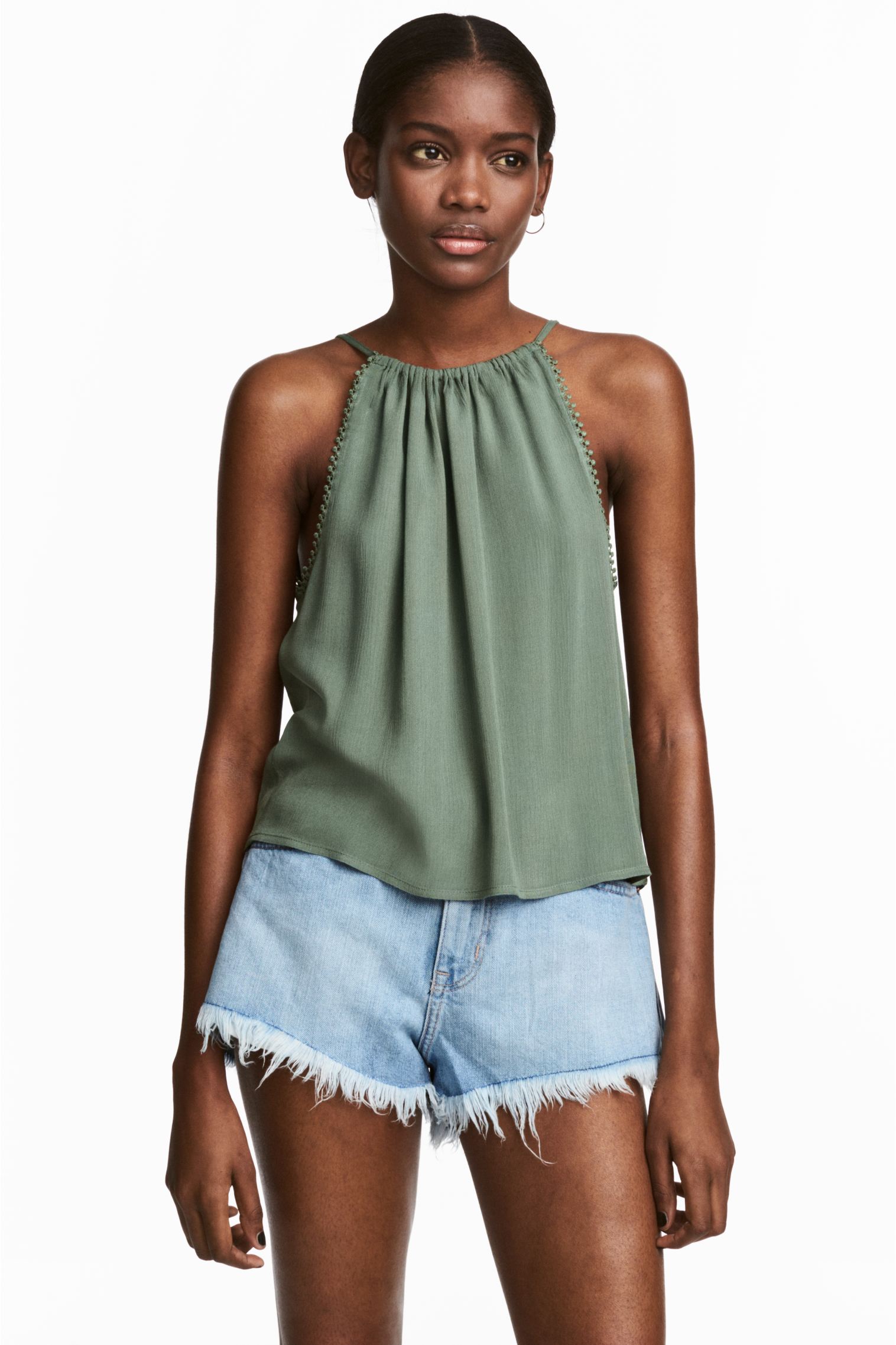 

Майка H&M  хаки 22075215116, Майка H&M 46 хаки 22075215116
