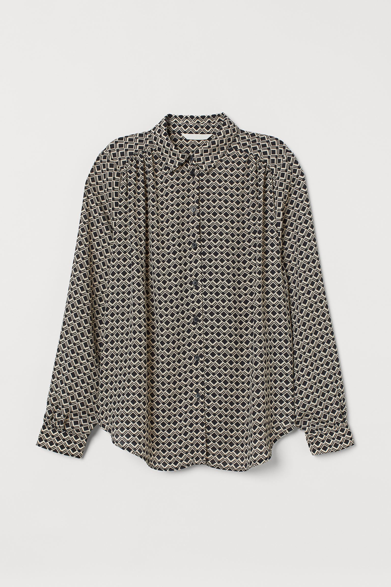 

Рубашка H&M 34 бело черный ромб 22076970549