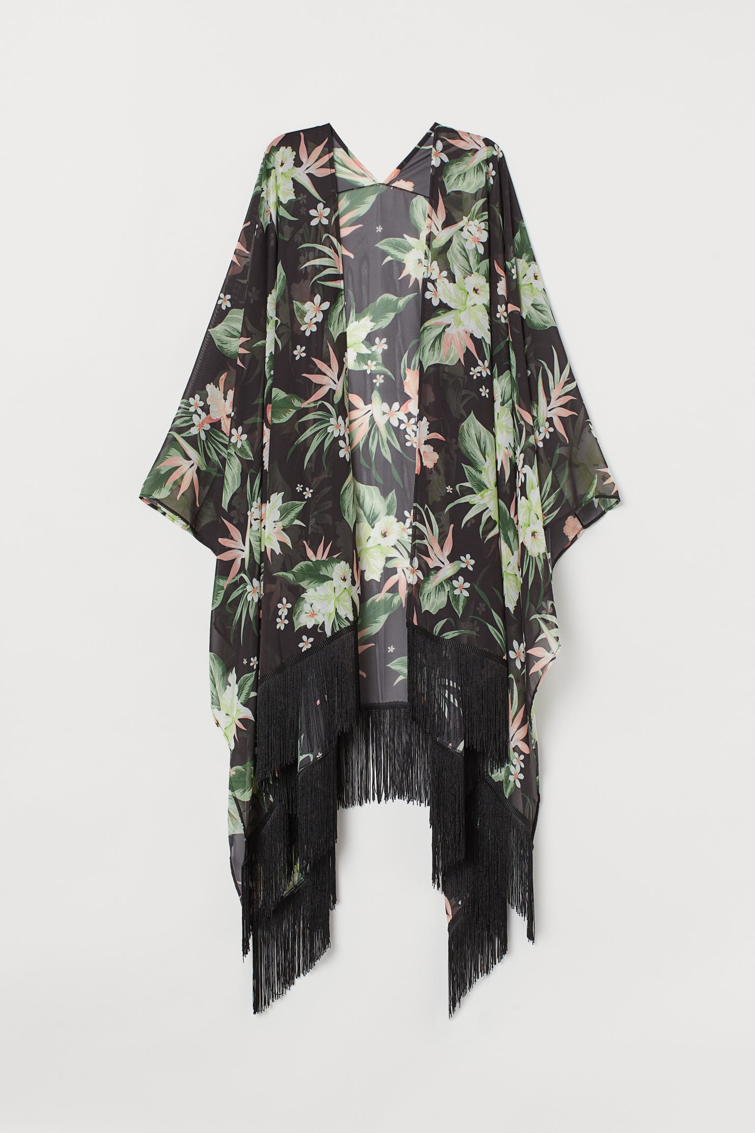 

Пончо H&M One Size черно зеленый цветы 28078694042