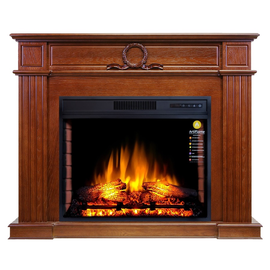 

Электрокамин с порталом ArtiFlame NEOCLASSIC AF28S ОРЕХ (со звуком)