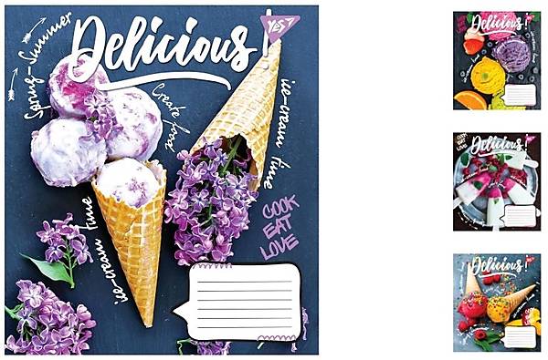 

Тетрадь А5 48 листов в клетку Delicious (10 шт. в упак микс видов) YES (765543)