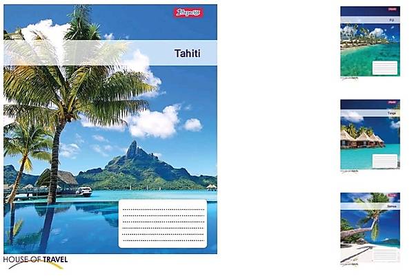 

Тетрадь А5 18 листов в линию Tahiti (25 шт. в упак) 1 Вересня (765436)