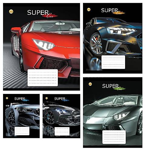 

Тетрадь 24 листов в линию твердая SUPER CAR, 20 шт. в упак Тетрада (ТЕ52311)