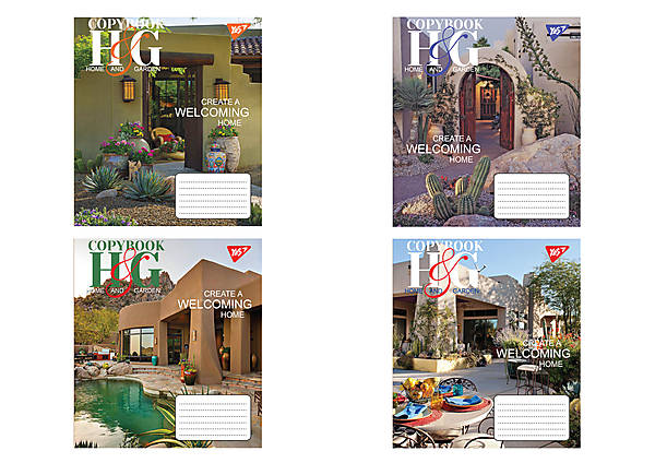 

Тетрадь А5 60 листов в клетку Welcome home (10 шт. в упак микс видов) YES (765559)