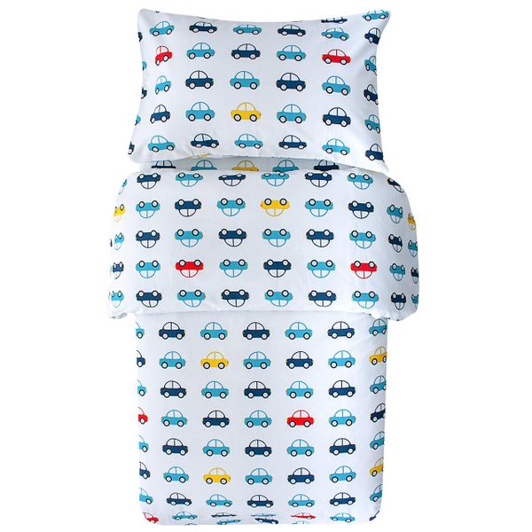 

Комплект детского постельного белья Royal Dream Машинки Premium linen 80х160 см Голубой хлопок перкаль (ОneАndAHalf-00033-1)