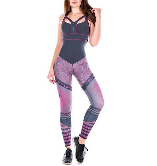 

Комбинезон спортивный F26 TotalFit S Серо-розовый