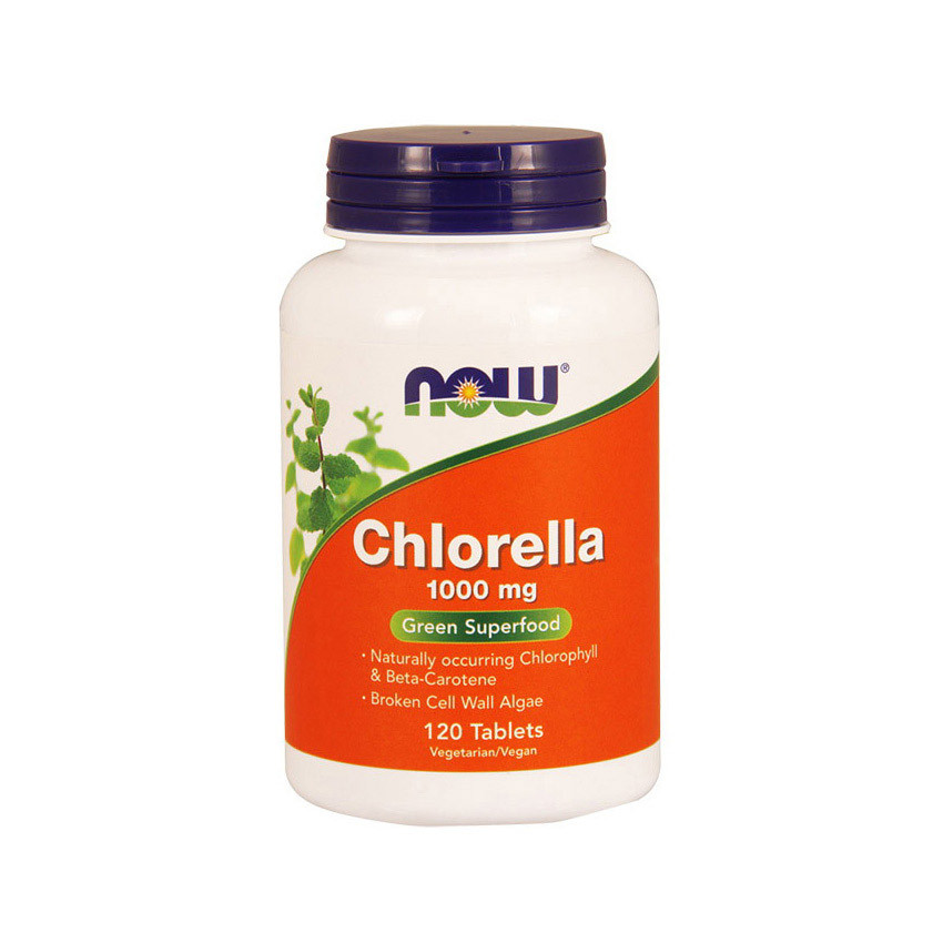 

Хлорелла микроводоросль с хлорофиллом Нау Фудс / Now Foods Chlorella 1000 mg 120 tab / таблеток