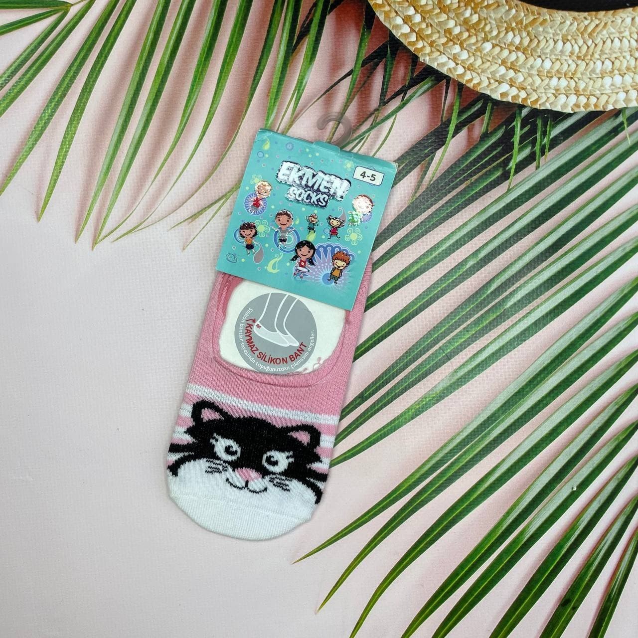 

Детские следки Ekmen -29р Розовые с белым, Детские следки Ekmen 28-29р Розовые с белым