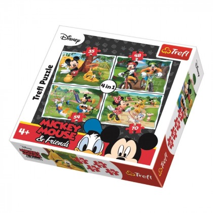 

Пазл Trefl 4 в 1 Mickey mouse & friends Веселье в парке 35, 48, 54, 70 эл (17-6333963)