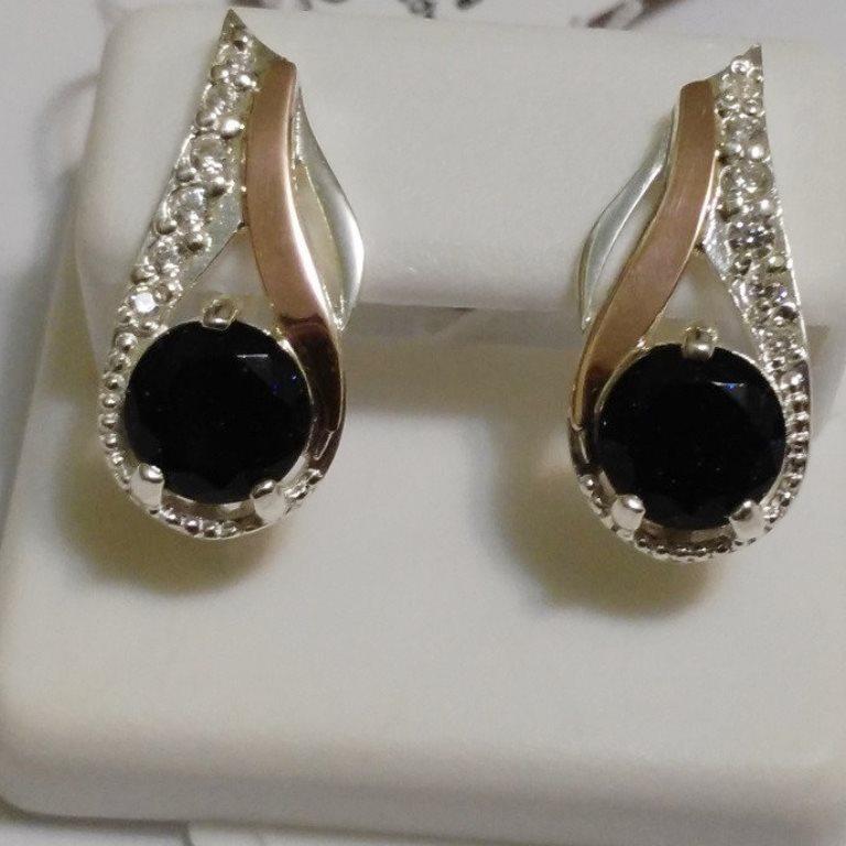 

Серьги из серебра и золота с авантюрином(им.) Визит, 0361.10