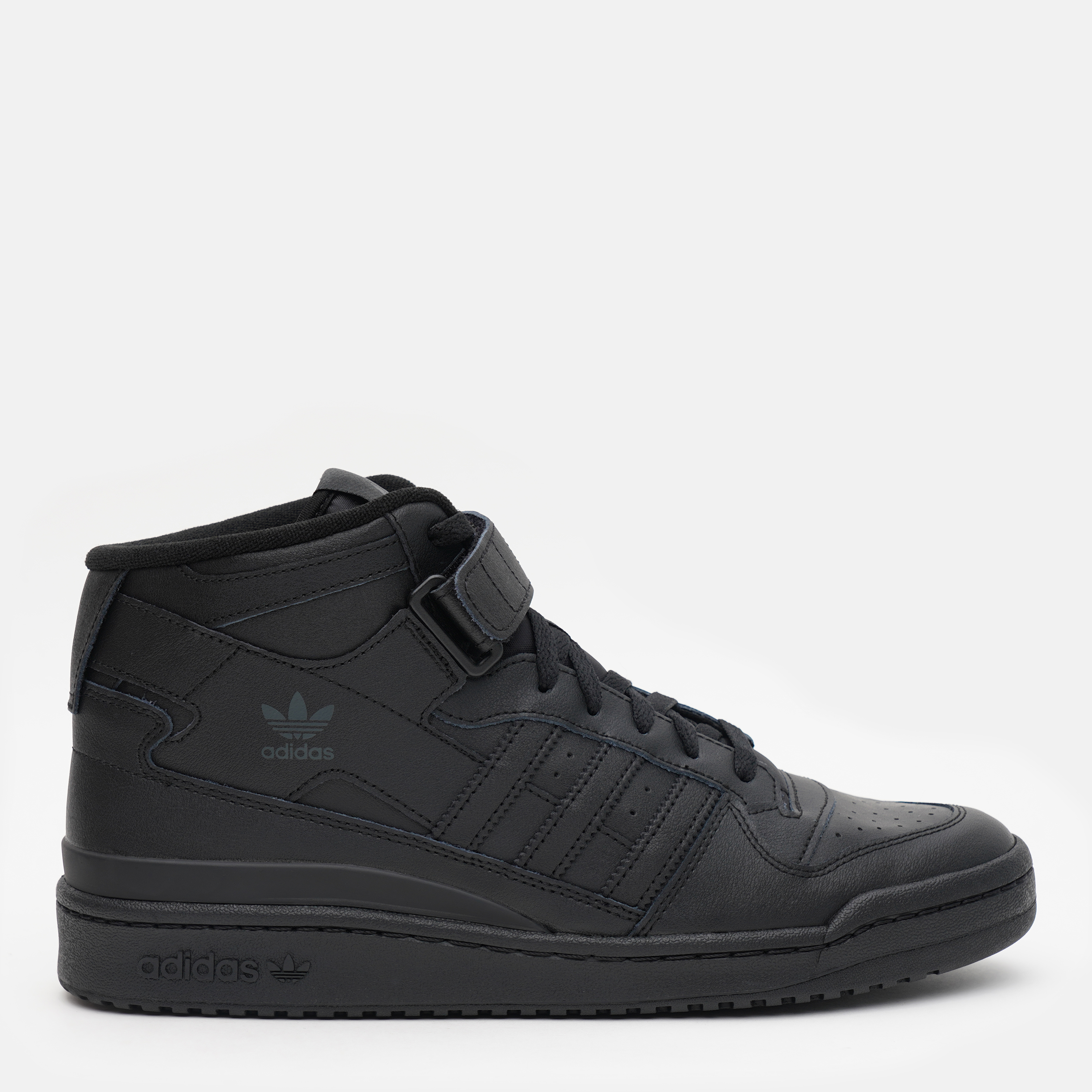 Акція на Чоловічі черевики низькі Adidas Originals Forum Mid GV9767 46 (11UK) 29.5 см Cblack/Cblack/Cblack від Rozetka